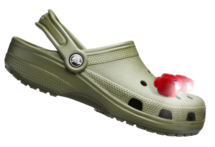 Red Croc Lights | Waterproof Headlamp for Crocs - Illuminate Your Steps in Style!